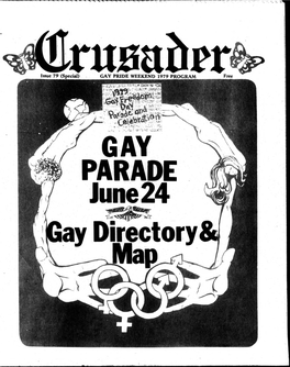 (Special) GAY PRIDE WEEKEND 1979 PROGRAM