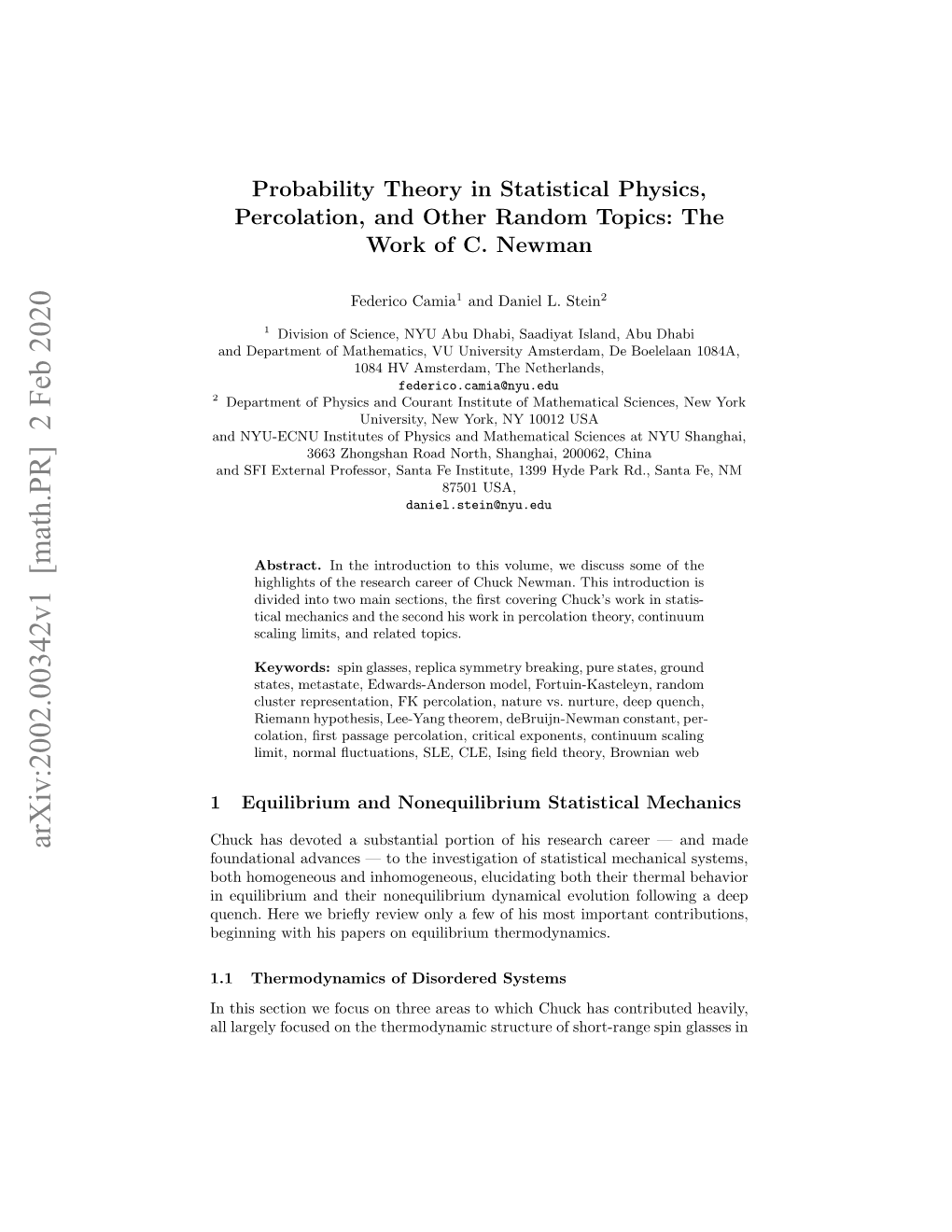 Probability Theory in Statistical Physics, Percolation, and Other