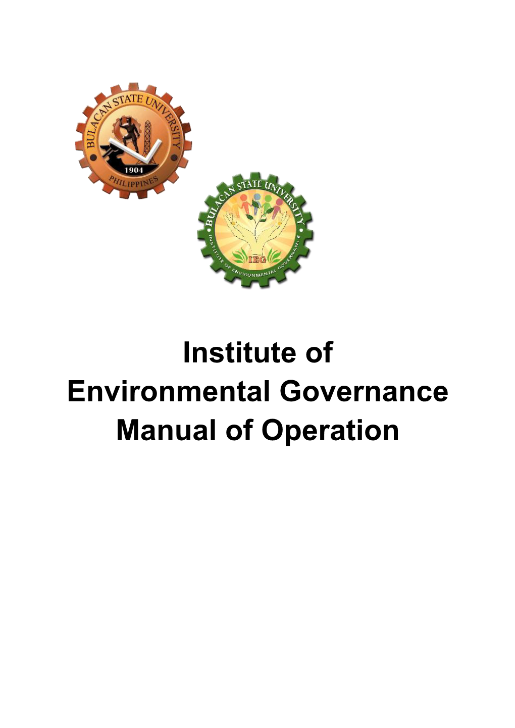 Institute of Environmental Governance Manual of Operation