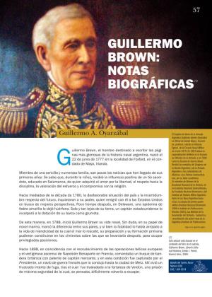 Guillermo Brown: Notas Biográficas (1)