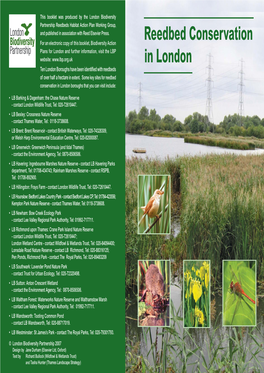 Reedbed Conservation in London.Indd
