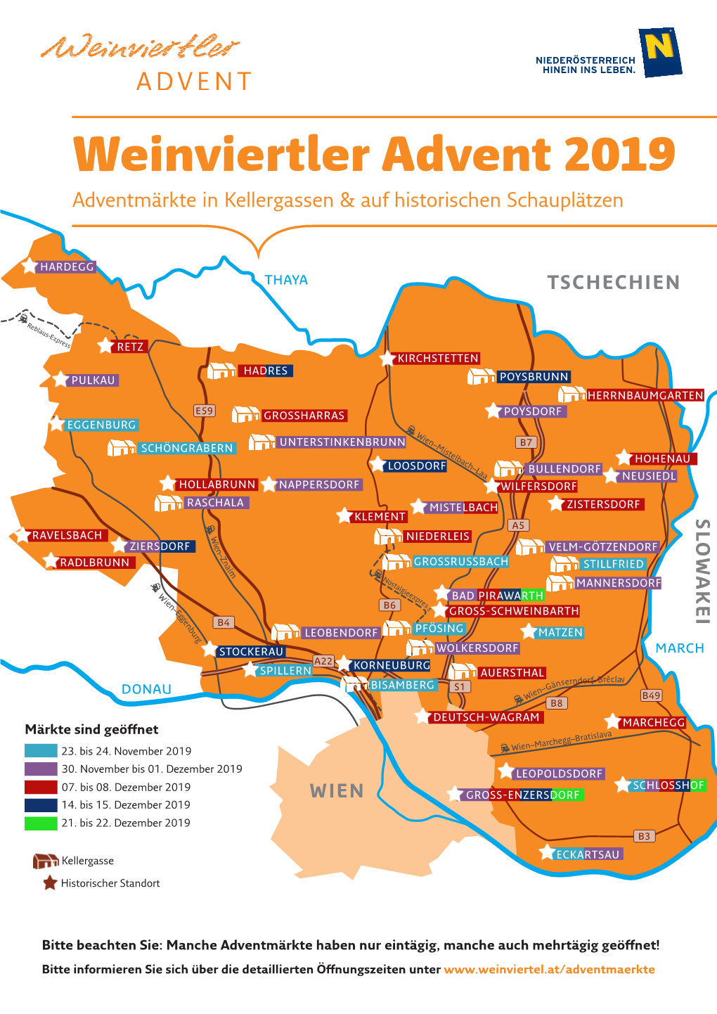 Weinviertler Advent 2019 Adventmärkte in Kellergassen & Auf Historischen Schauplätzen