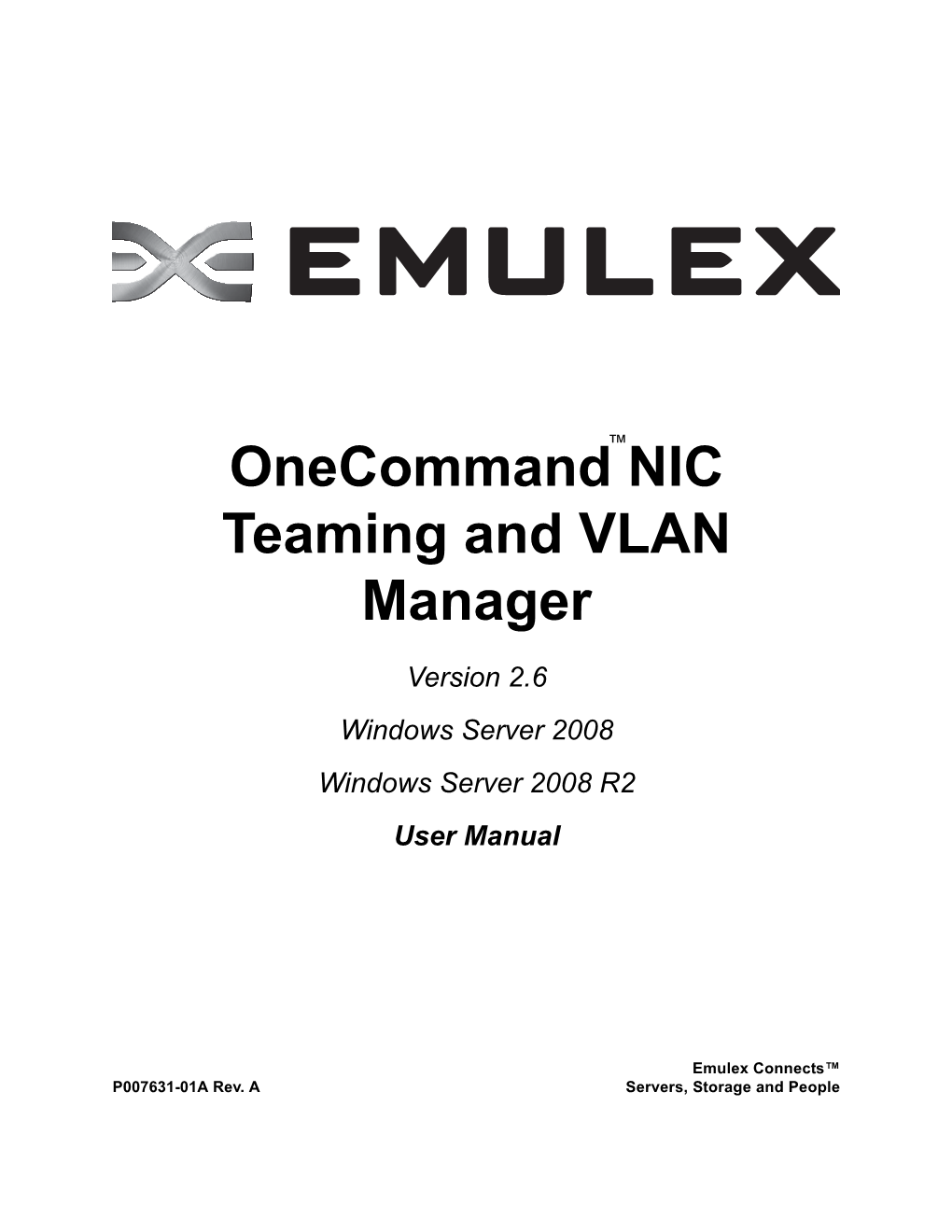 Onecommand NIC Teaming and VLAN Manager User Manual Page Ii Table of Contents