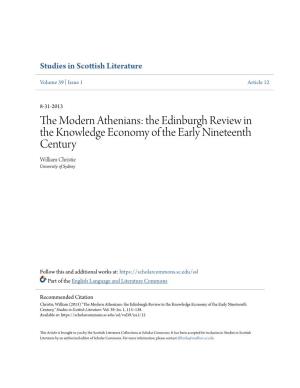 The Edinburgh Review in the Knowledge Economy of the Early Nineteenth Century William Christie University of Sydney