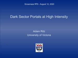 Axion Portal ⌘ [Weinberg, Wilczek, KSVZ, DFSZ] �4 EFT for a (Neutral) Dark Sector