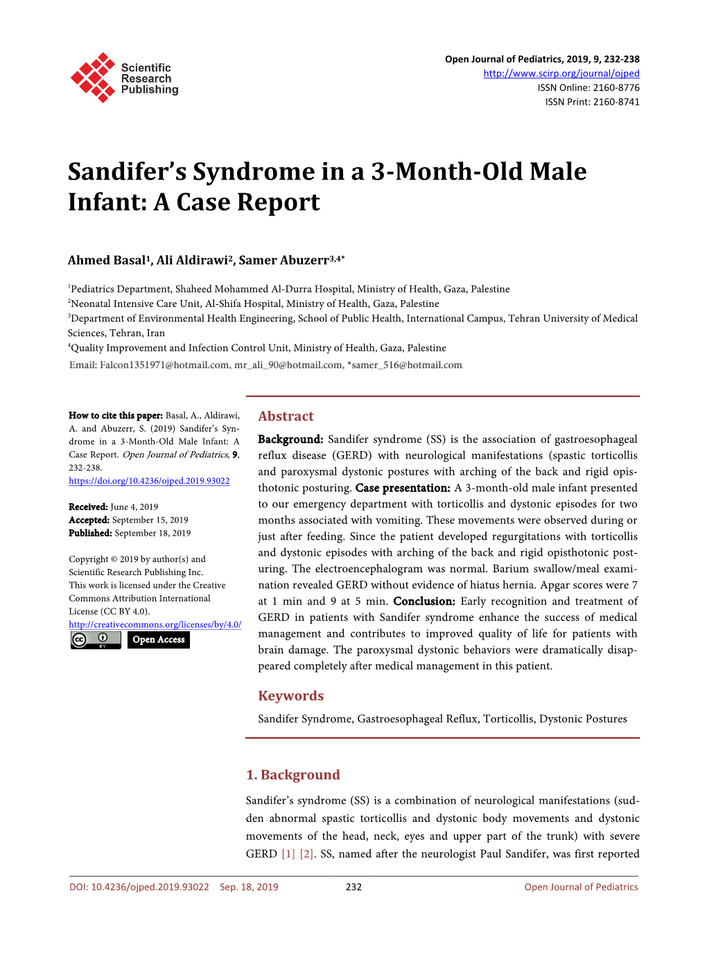 Sandifer's Syndrome in a 3-Month-Old Male Infant