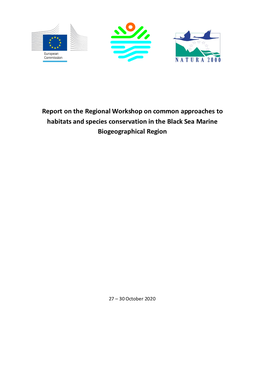 Report on the Regional Workshop on Common Approaches to Habitats and Species Conservation in the Black Sea Marine Biogeographical Region