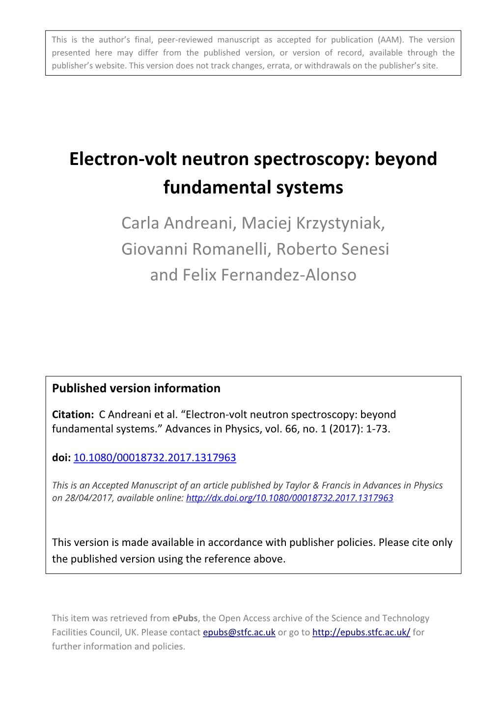Electron-Volt Neutron Spectroscopy: Beyond