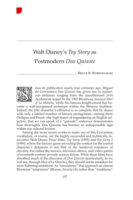 Walt Disney's Toy Story As Postmodern Don Quixote