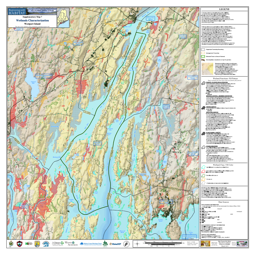 Wetlands Characterization ¤£1 Contactelizabeth Hertz Atthe Ma Inedepa Rtm Entconservation of (207-287-8061, Wetlands Characterization Elizabeth.Hertz@M a Ine.Gov)