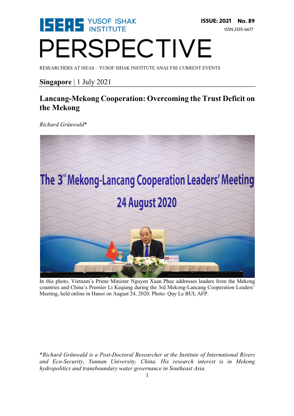 Lancang-Mekong Cooperation: Overcoming the Trust Deficit on the Mekong