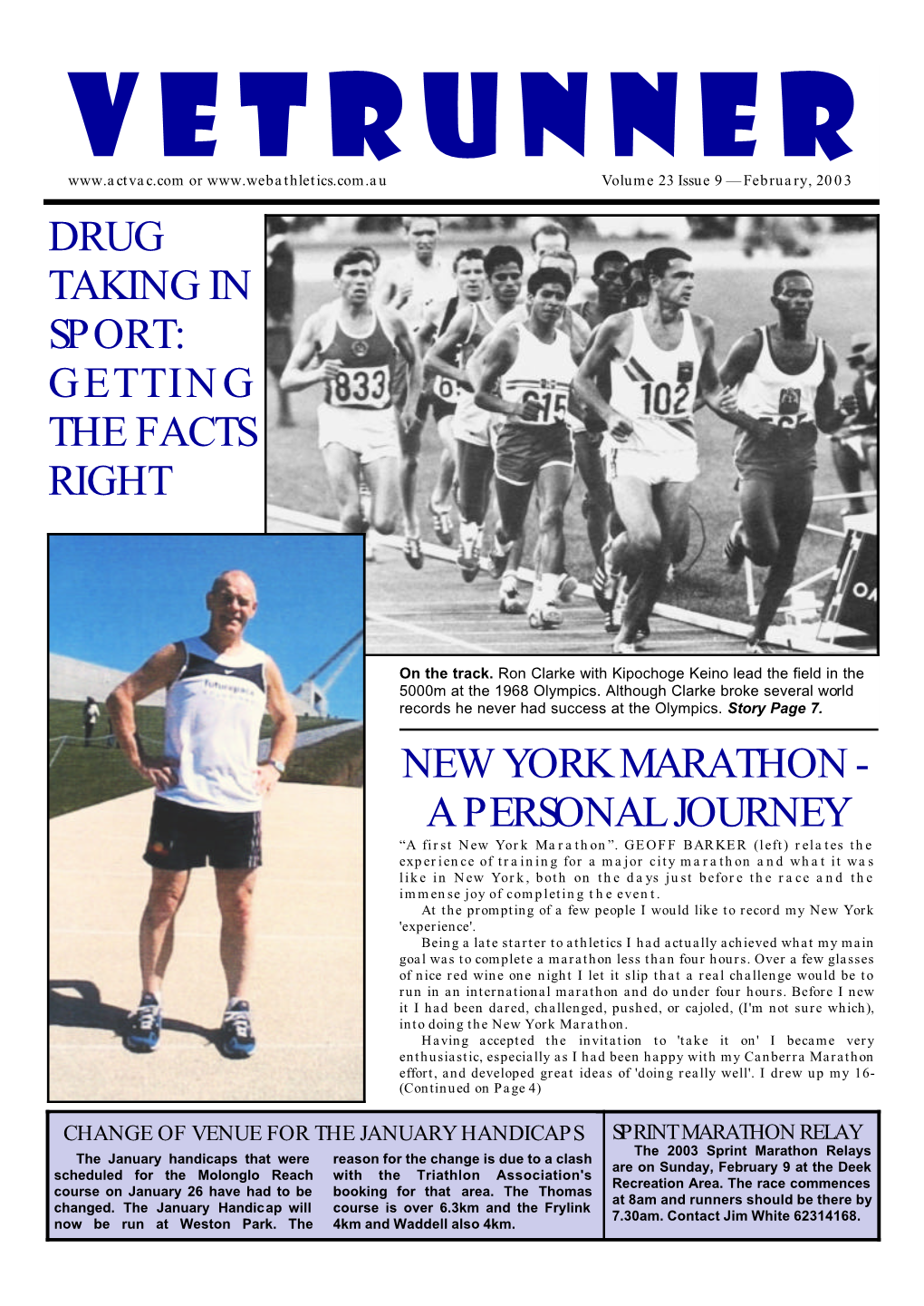 A PERSONAL JOURNEY “A First New York Marathon”