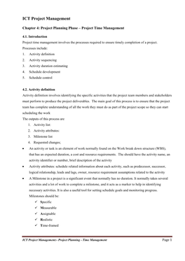 ICT Project Management