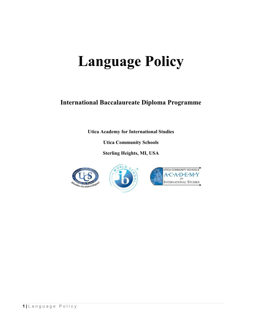 UAIS Language Policy