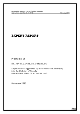 Expert Report by Dr Neville Anthony Armstrong, Expert of the Commission of Inquiry