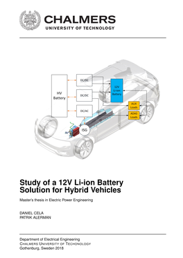 Study of a 12V Li-Ion Battery Solution for Hybrid Vehicles