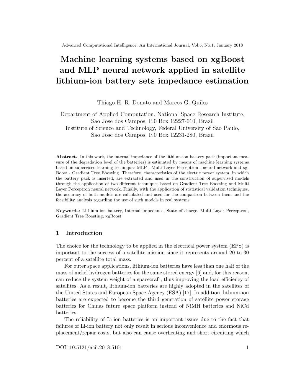 Machine Learning Systems Based on Xgboost and MLP Neural Network Applied in Satellite Lithium-Ion Battery Sets Impedance Estimation