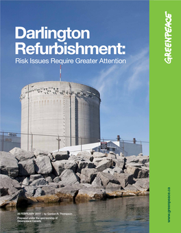 Darlington Refurbishment: Risk Issues Require Greater Attention