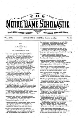 Notre Dame Scholastic, Vol. 25, No. 28