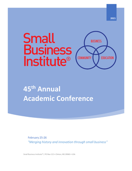 45Th Annual Academic Conference