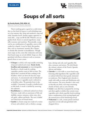 Soups of All Sorts