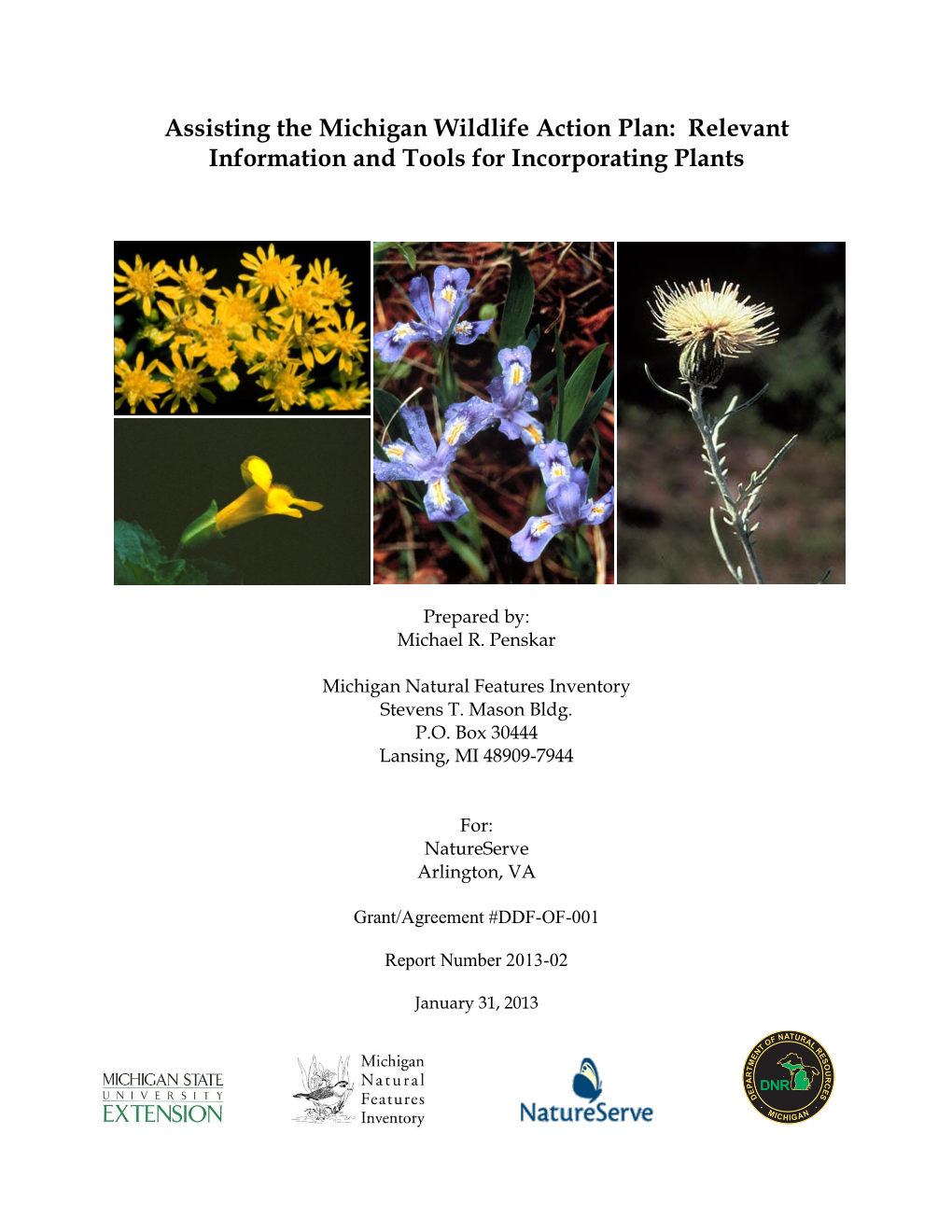 Assisting the Michigan Wildlife Action Plan: Relevant Information and Tools for Incorporating Plants