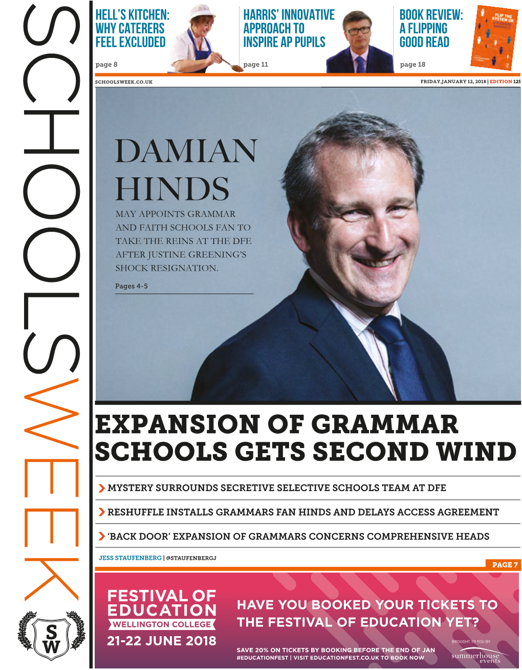 Damian Hinds May Appoints Grammar and Faith Schools Fan to Take the Reins at the Dfe After Justine Greening’S Shock Resignation