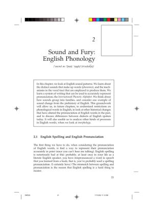 Sound and Fury: English Phonology 2
