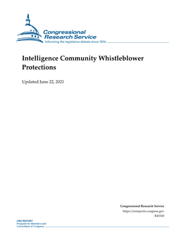 Intelligence Community Whistleblower Protections