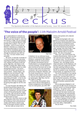 11Th Malcolm Arnold Festival