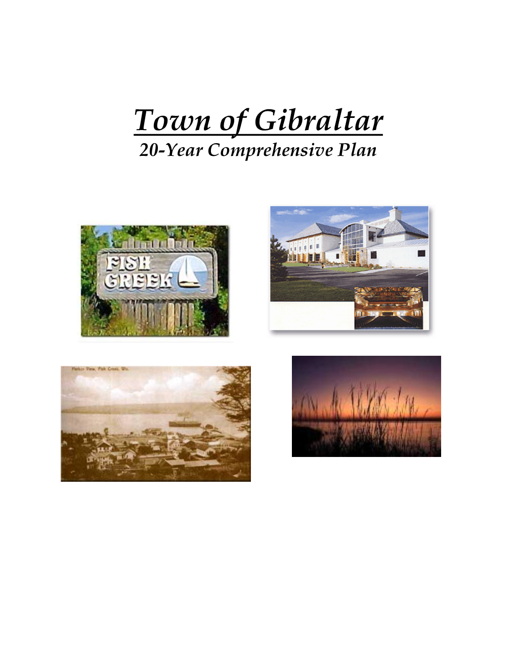 Town of Gibraltar 20-Year Comprehensive Plan