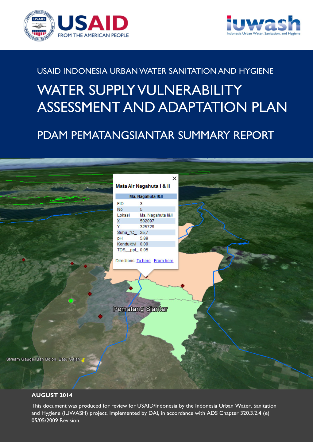 Water Supply Vulnerability Assessment and Adaptation Plan