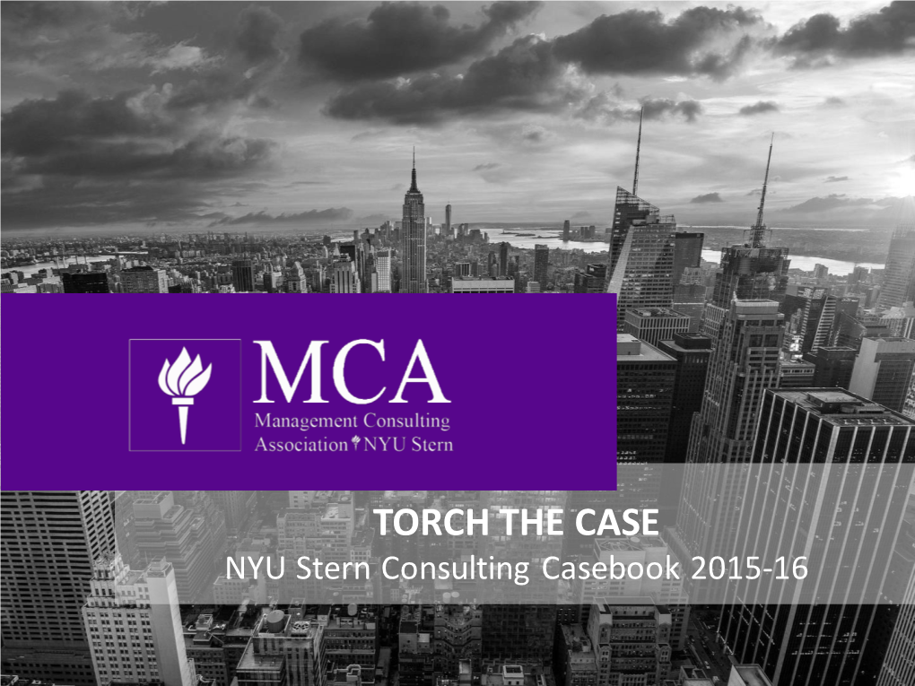 NYU Stern Consulting Casebook 2015-16 Table of Contents