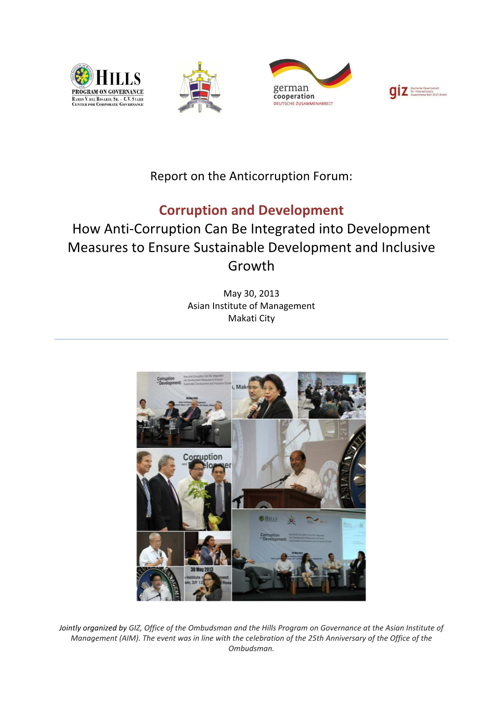 How Anti-Corruption Can Be Integrated Into Development Measures to Ensure Sustainable Development and Inclusive Growth