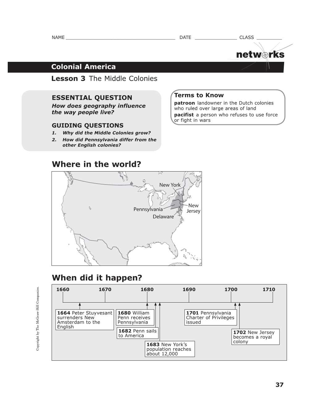 The Middle Colonies