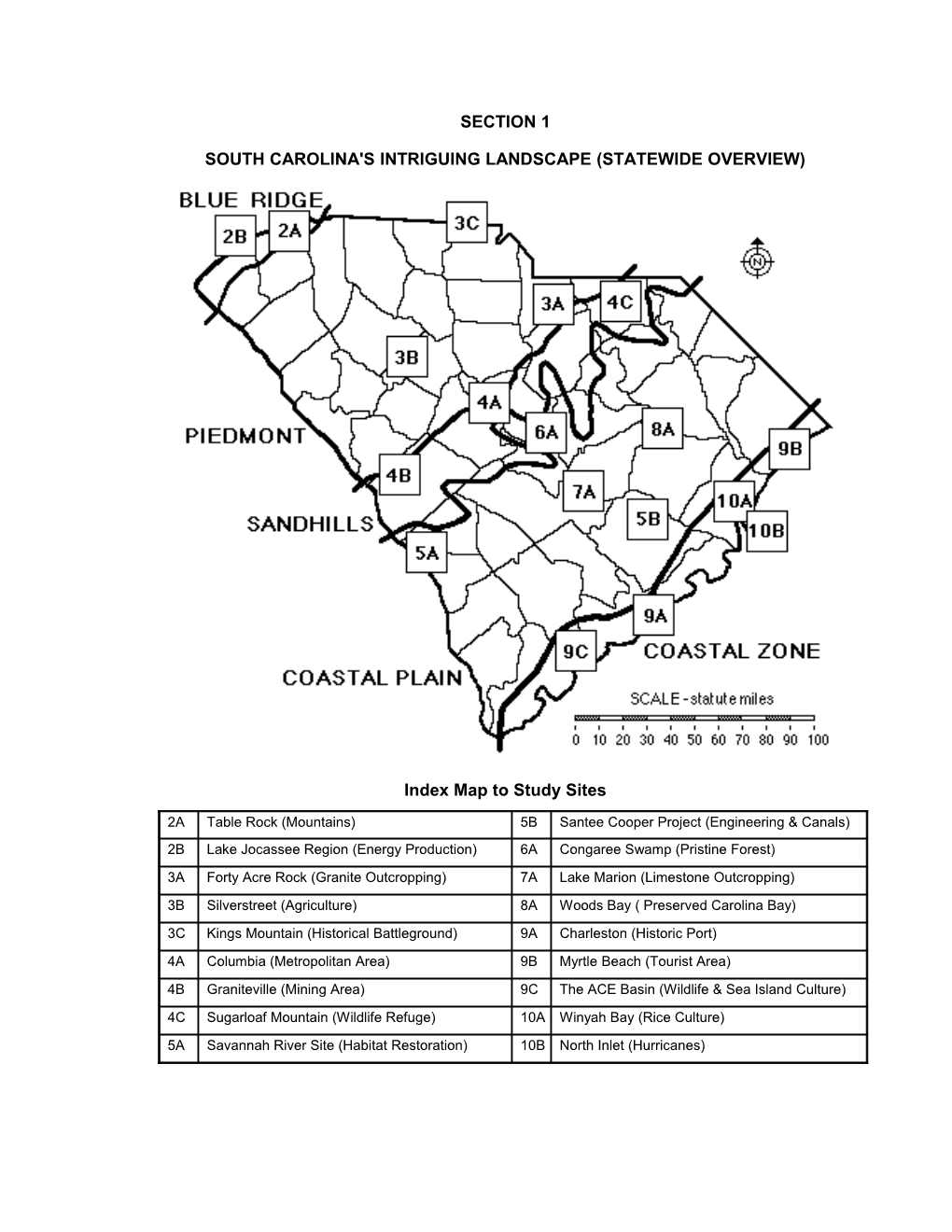 South Carolina's Intriguing Landscape (Statewide Overview)