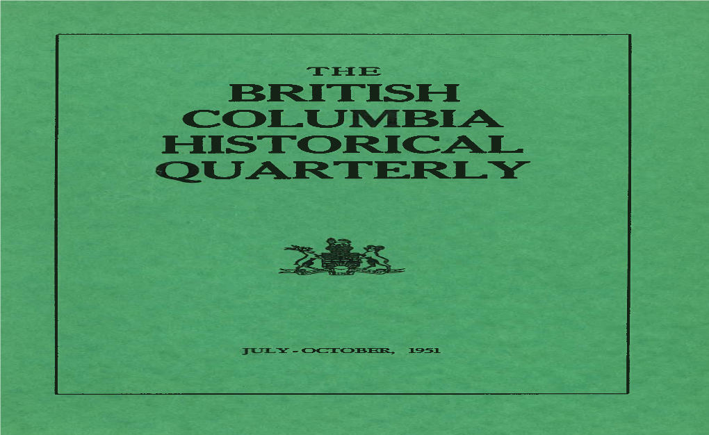 British Columbia Historical Quarterly