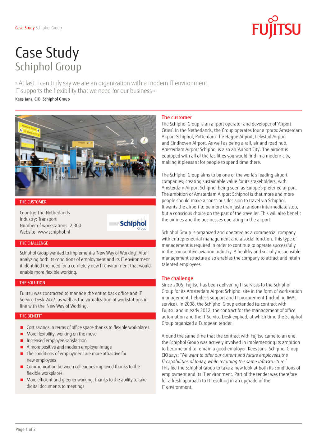 Case Study Schiphol Group