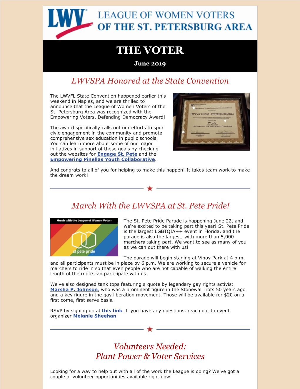 THE VOTER June 2019