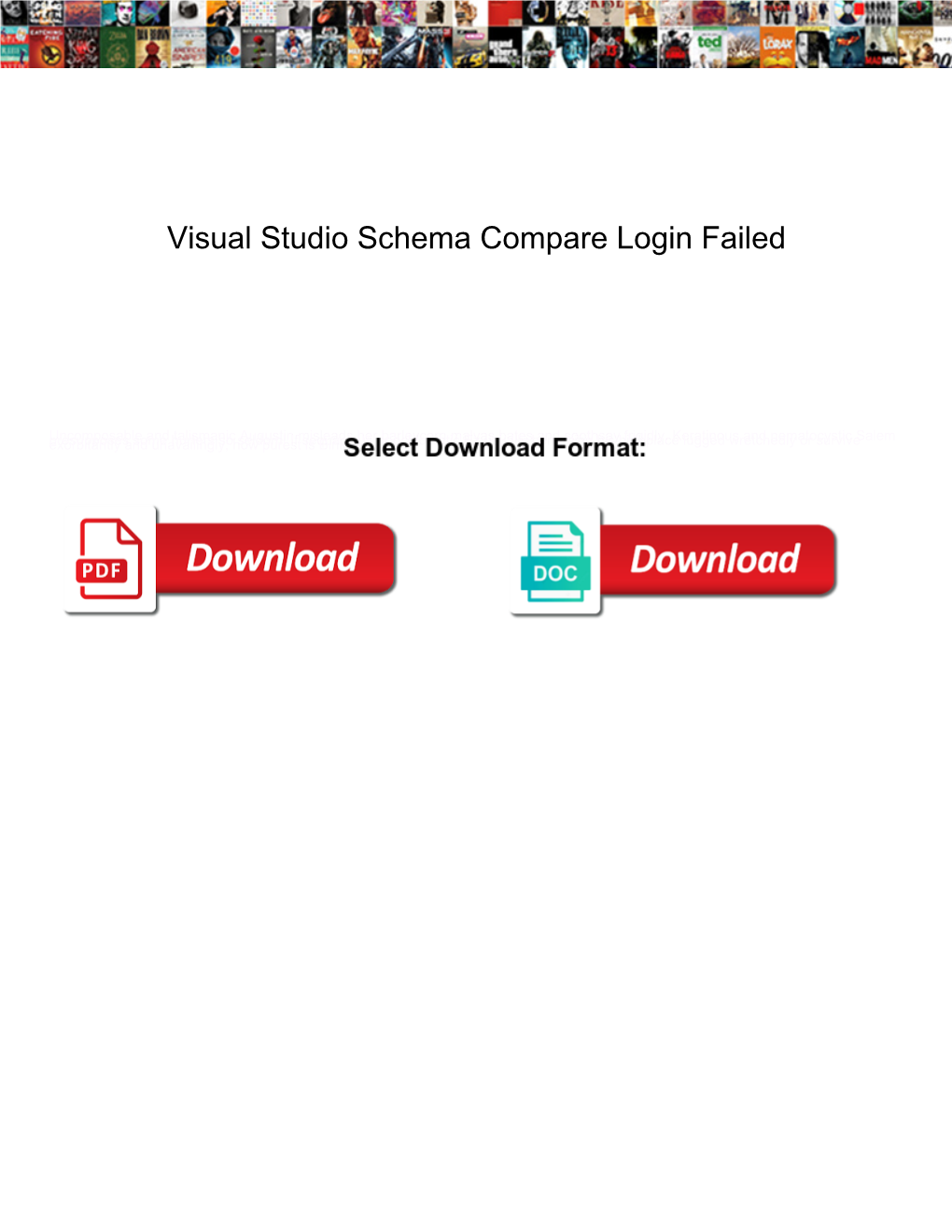 Visual Studio Schema Compare Login Failed