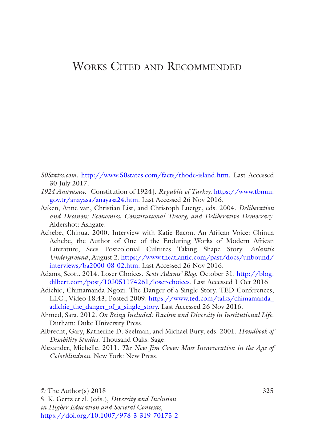 Works Cited and Recommended