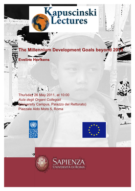 The Millennium Development Goals Beyond 2015