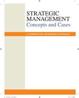 Strategic Management Concepts and Cases