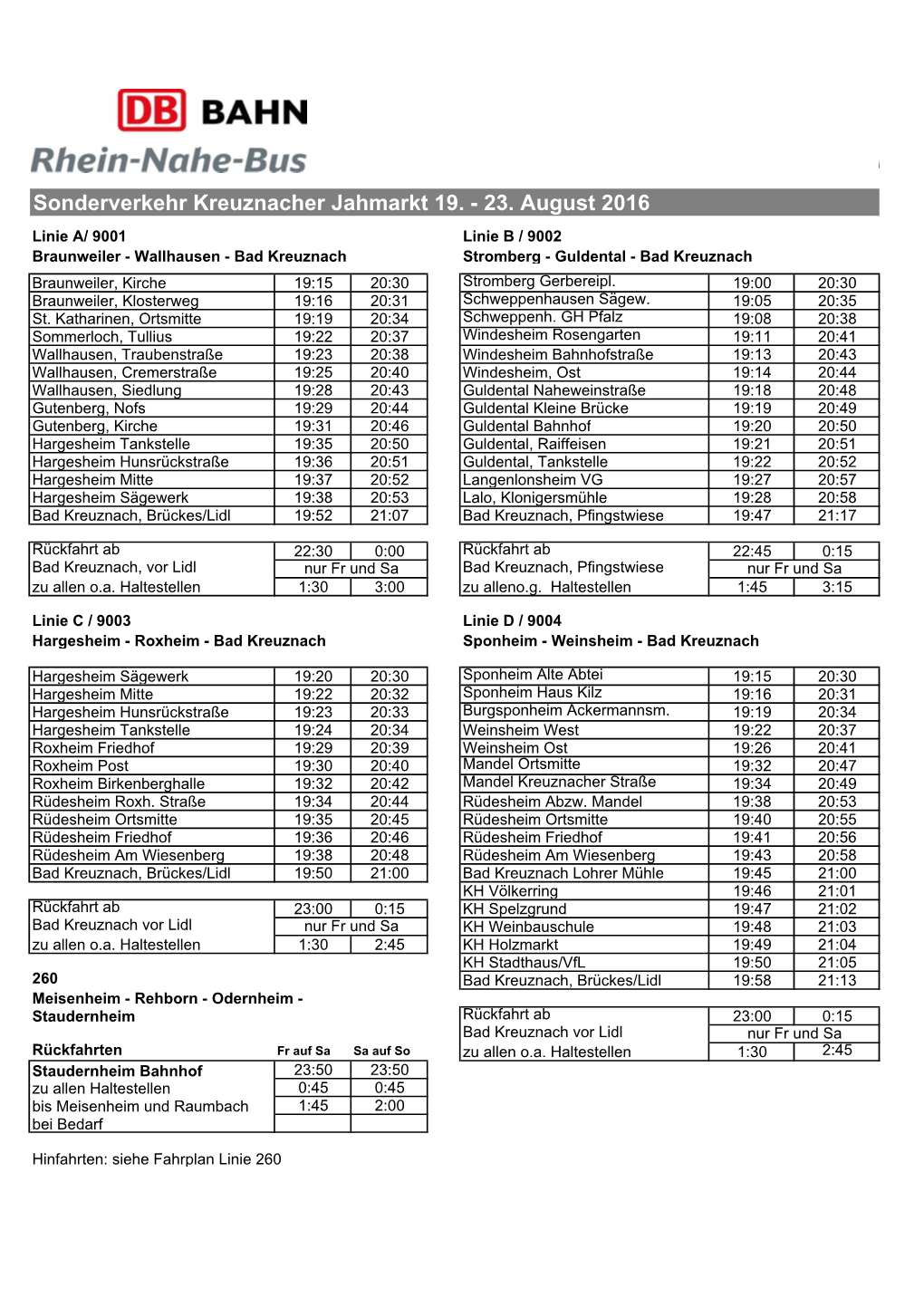 ORN Bad Kreuznach Fahrplan Jahrmarkt 2016.Xlsx