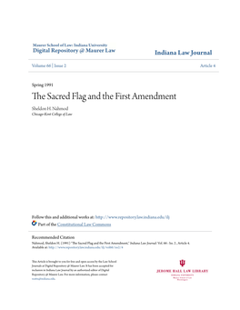 The Sacred Flag and the First Amendmentt
