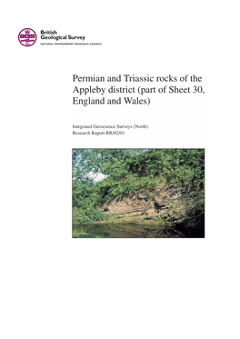 Permian and Triassic Rocks of the Appleby District (Part of Sheet 30, England and Wales)