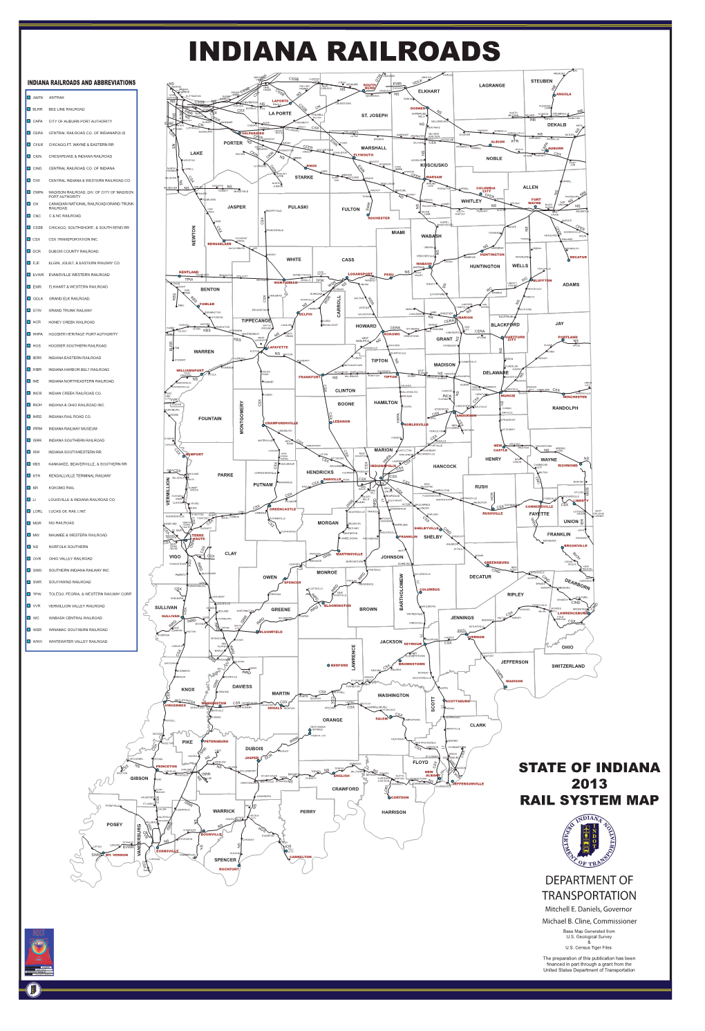 State of Indiana 2013 Rail System