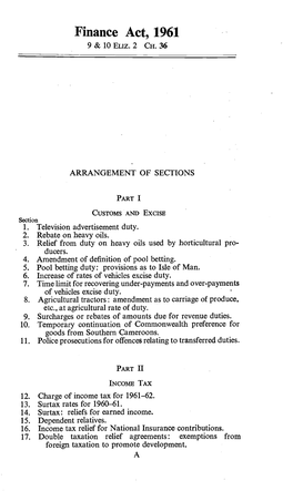 Finance Act, 1961 9 & 10 Eliz