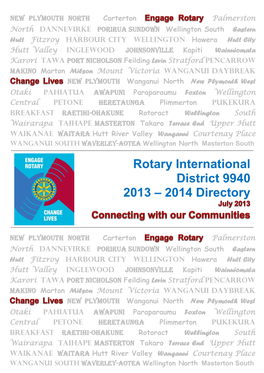 Rotary International District 9940 2013 – 2014 Directory