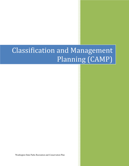 Classification and Management Planning (CAMP)